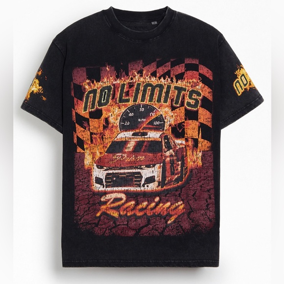 PacSun No Limits Racing Oversized T-Shirt - Picture 1 of 6